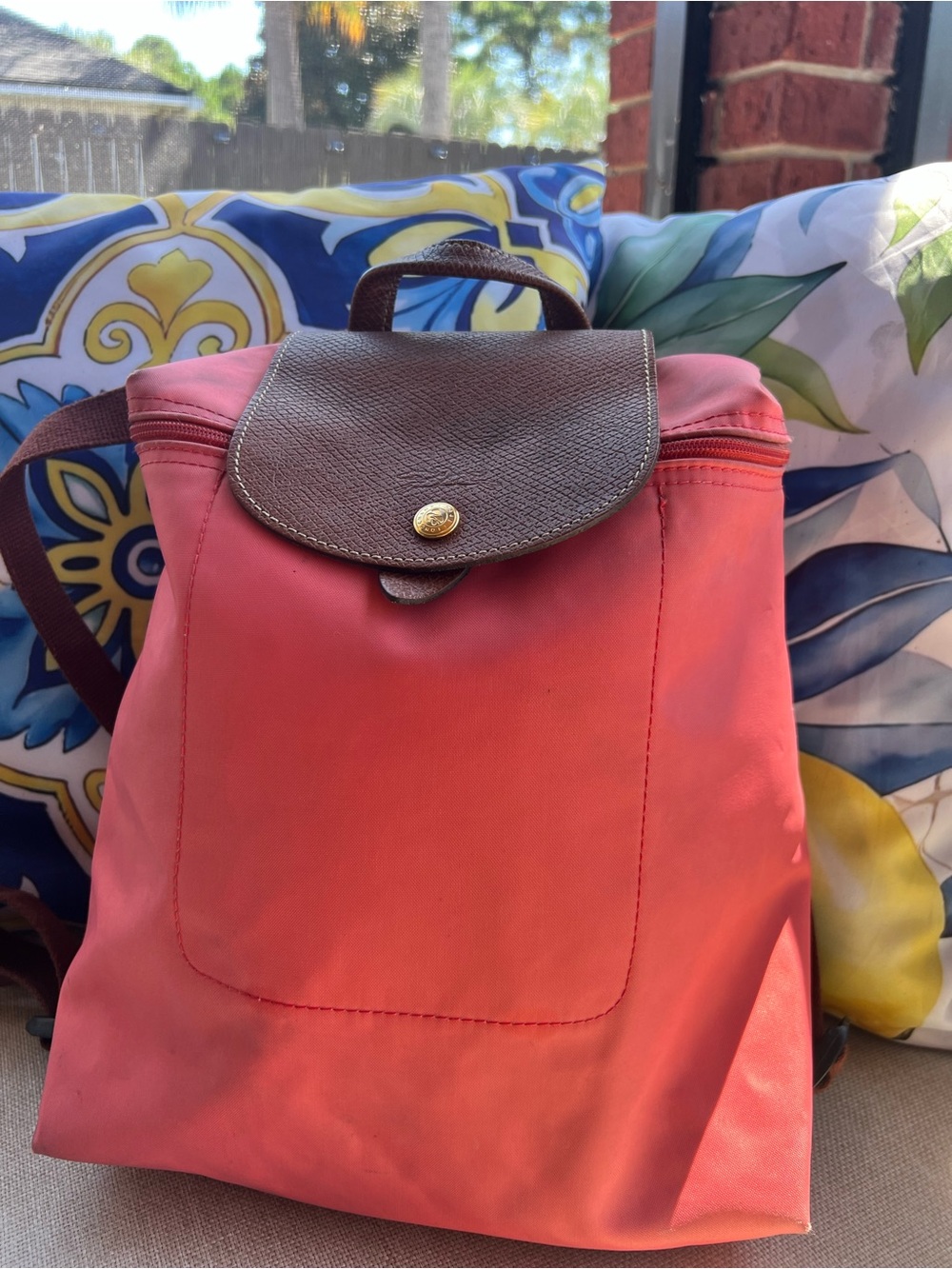 Longchamp Le Pliage Original Nylon Backpack Pink